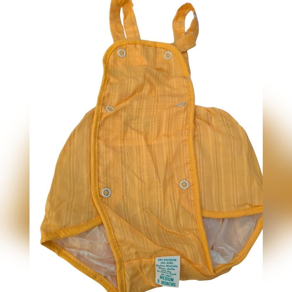 60s Infant Golden Yellow Swim Play Suit MCM Bubble‎